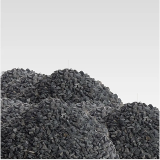 Diabas split 2/5 mm, los gestort, volle kipper 26 ton